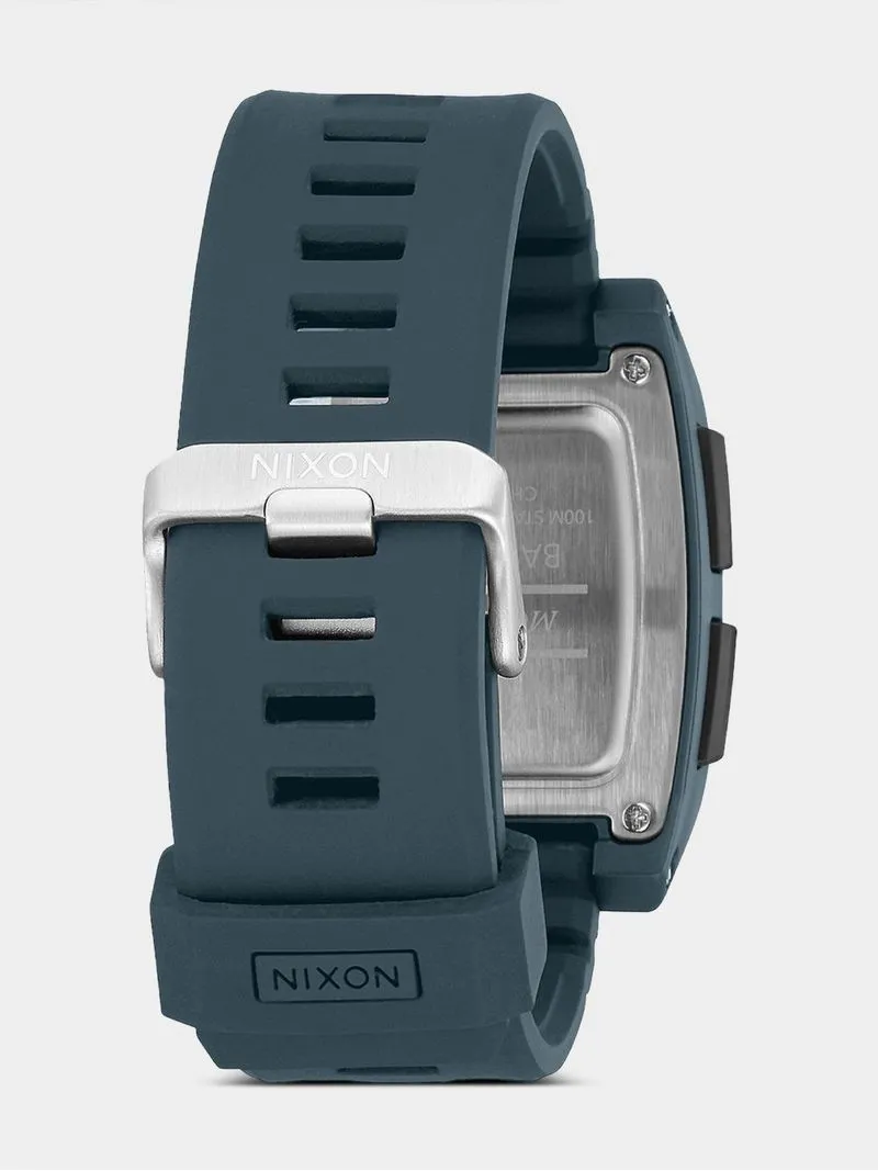 Nixon Men's Base Tide Pro Dark Slate Digital Silicone Watch