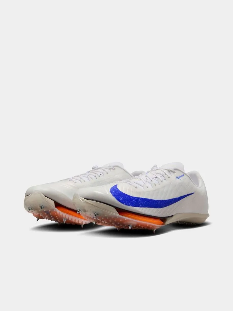 Mens Nike Maxfly 2 Blueprint White/Blue Sprinting Spikes