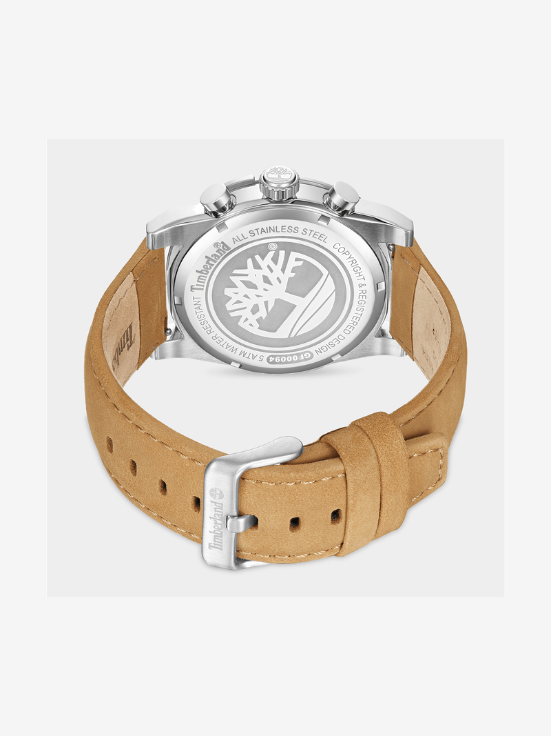 Timberland Sherbrook Stainless Steel Tan Leather Chronographic Watch