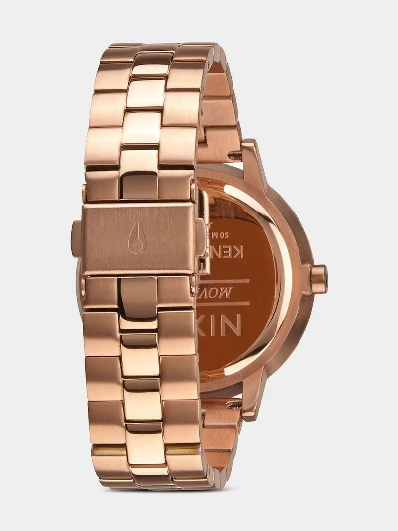 Nixon Women's Kensington Rose Gold Plated & White Stainless Steel Watch