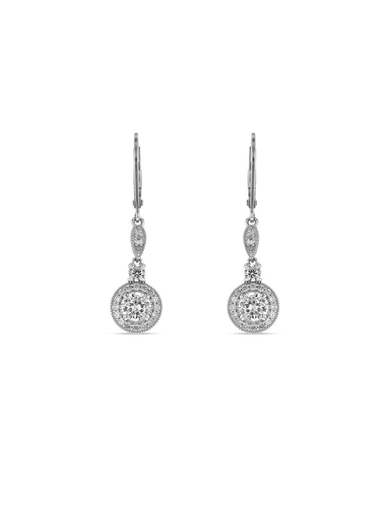 Cheté Sterling Silver & Cubic Zirconia Snow Pea Drop Earrings