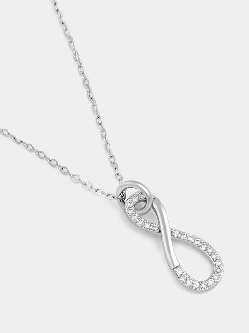 American Swiss Women's Sparkling Infinity Pendant Off Chain