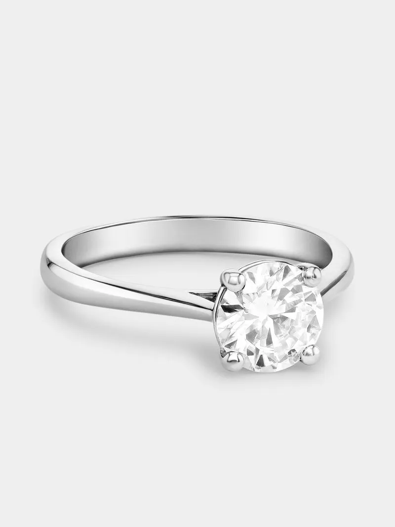White Gold 1.00ct Diamond Round Solitaire Ring