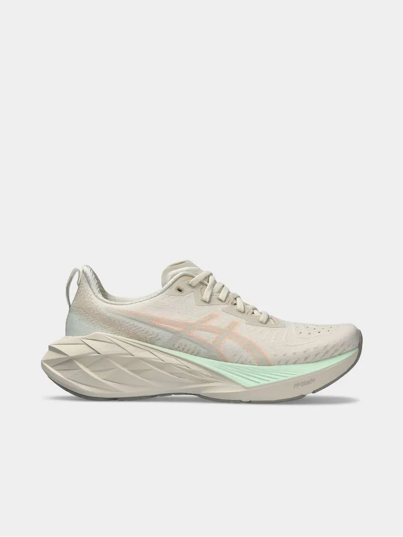 Womens Asics Novablast 4 Oatmeal/Moonrock Running Shoes