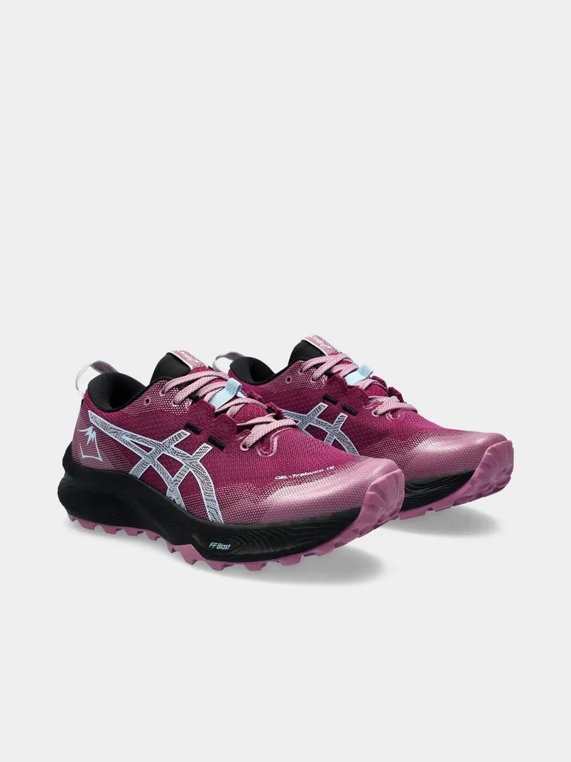 Womens Asics Gel-Trabuco 12 Blackberry/Light Blue Trail Running Shoes