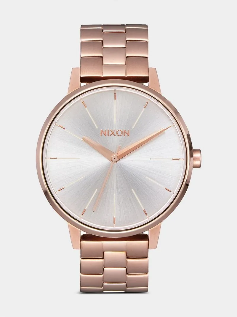 Nixon Women's Kensington Rose Gold Plated & White Stainless Steel Watch