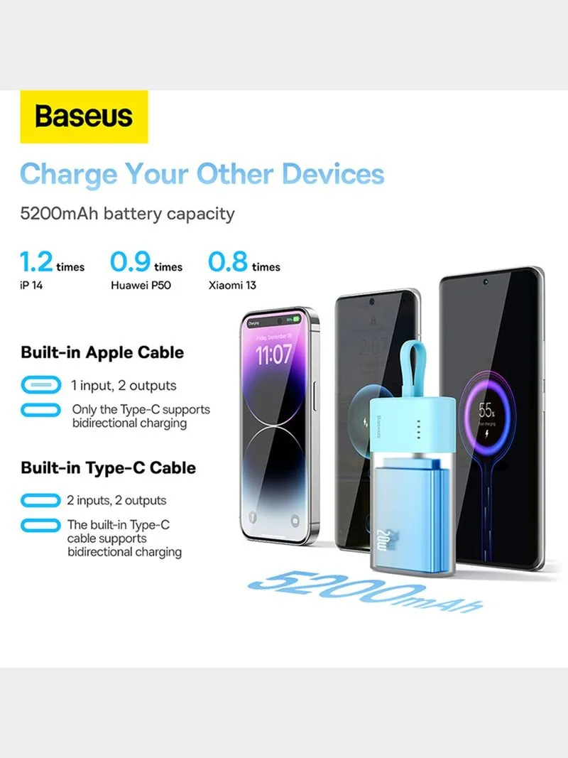 Baseus Popsicle Series iOS 20W Fast Charging Power Bank 5200mAh