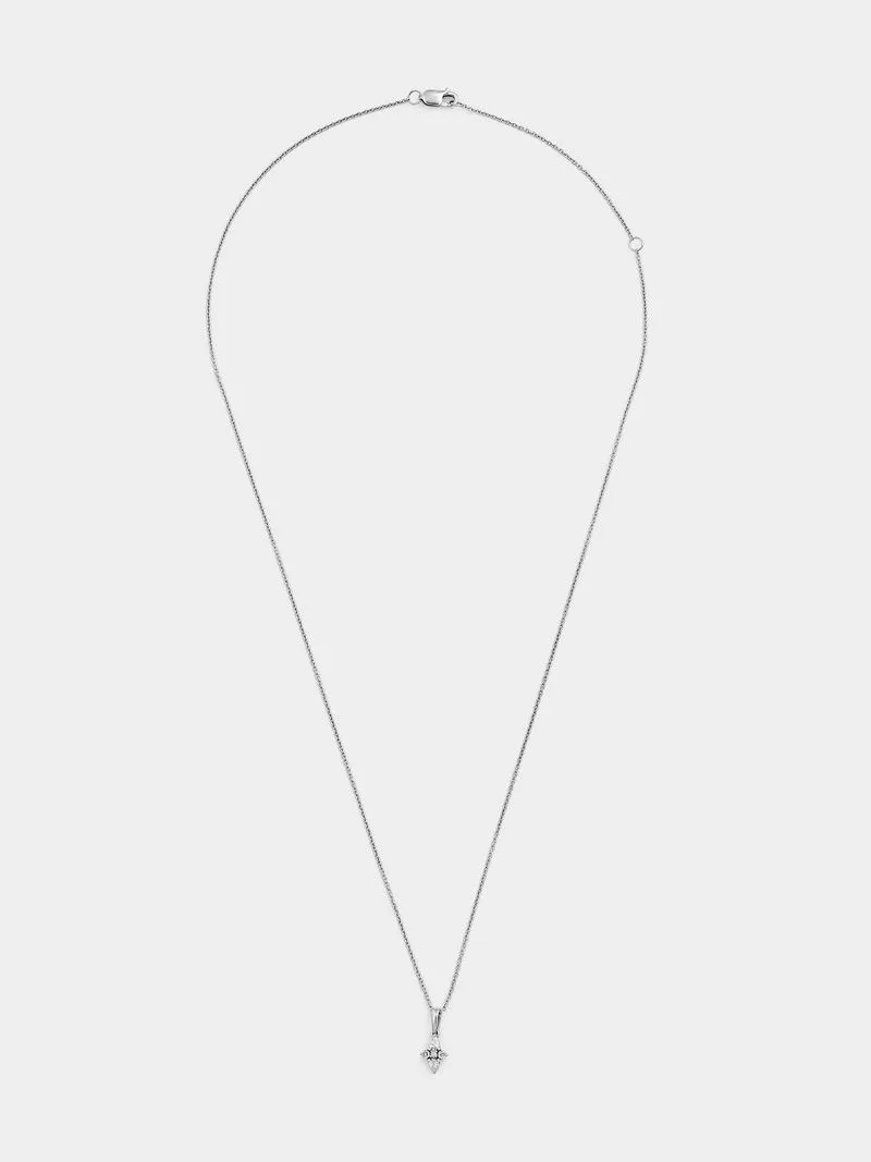 White Gold 0.10ct Diamond Illusion North Star Pendant