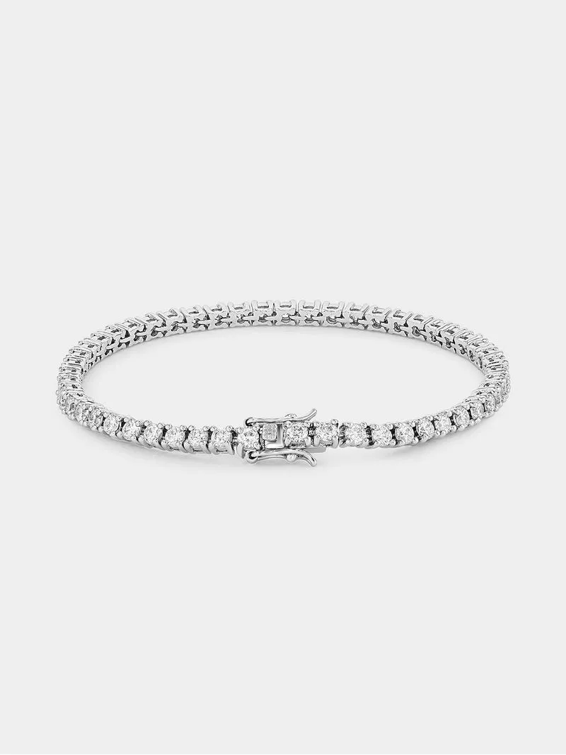Sterling Silver Cubic Zirconia Women’s Classic Tennis Bracelet