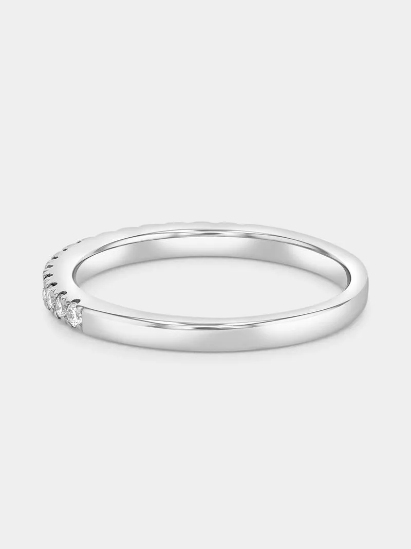 White Gold 0.25ct Lab Grown Diamond Pavé Anniversary Ring