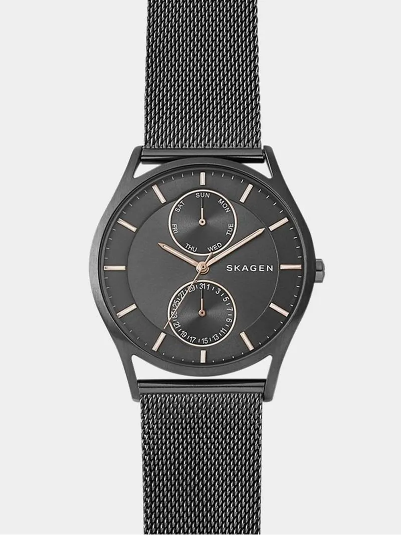 Skagen Men's Holst Gunmetal Plated Stainless Steel Mesh Watch