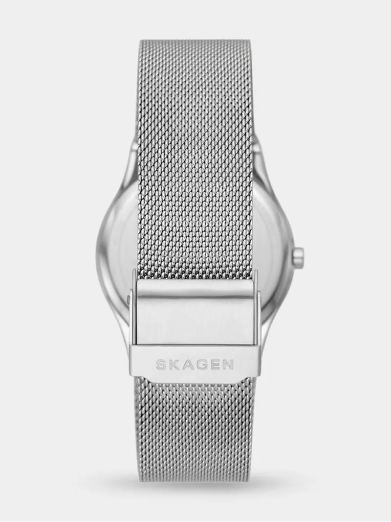 Skagen Women's Skagen Sol Silver Plated Stainless Steel Mesh Watch