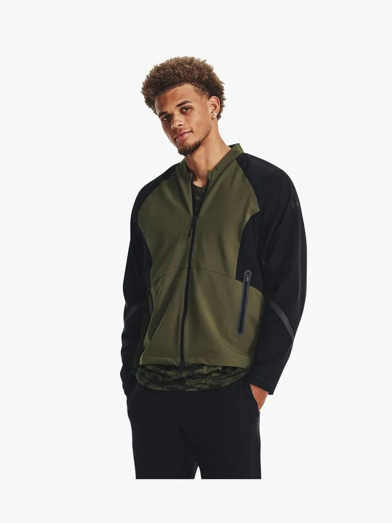 Mens Under Armour Unstoppable Khaki Bomber Jacket