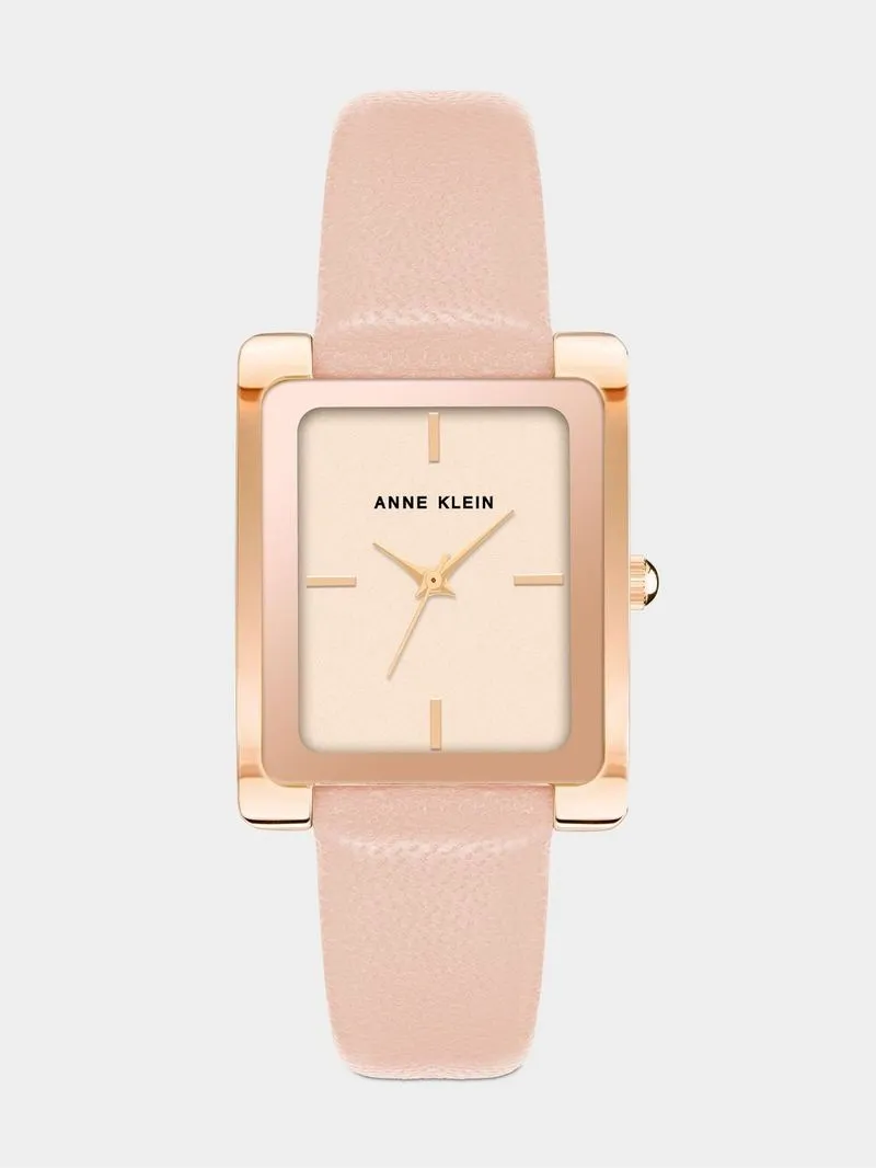 Anne Klein Women's Rose Gold Plated & Blush Leather Watch