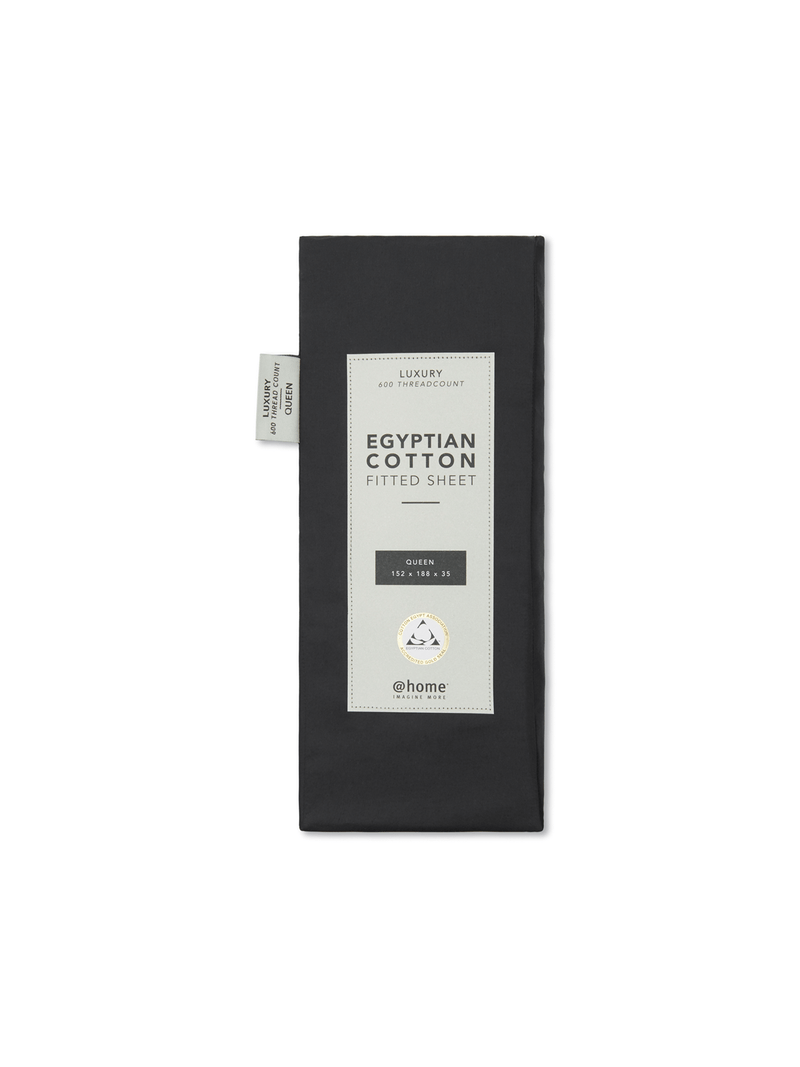Gold Seal Certified Egyptian Cotton 600 Thread Count Fitted Sheet Anthracite