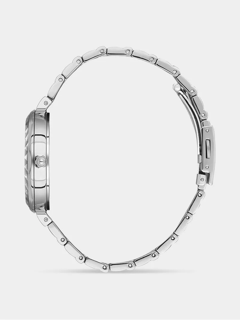 Daniel Klein Silver Plated Stainless Steel Bracelet Watch