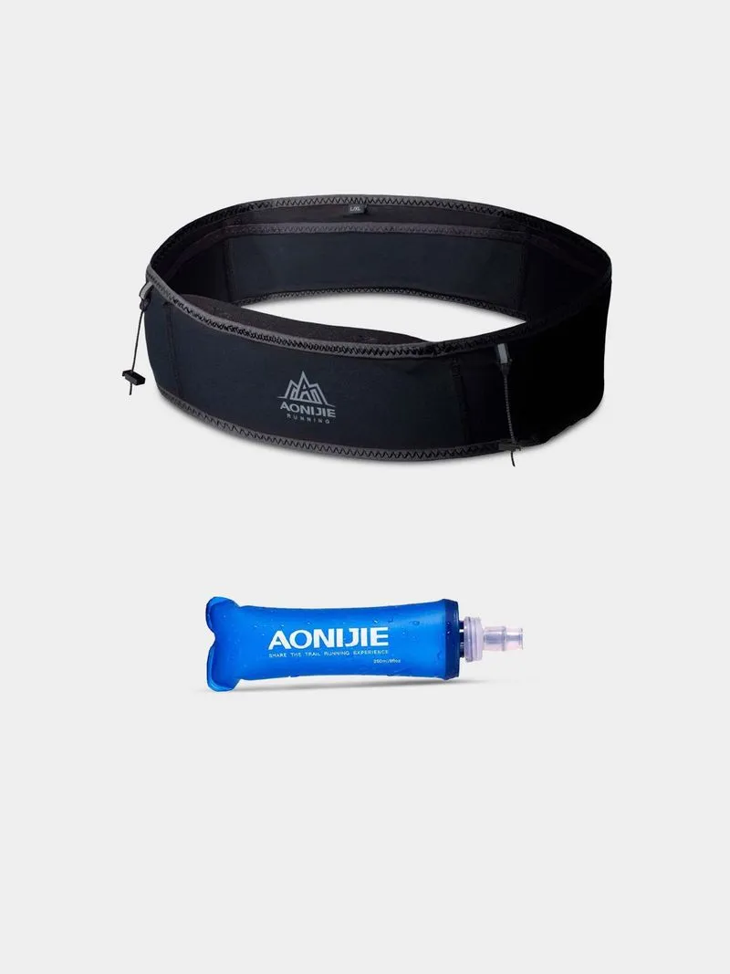 Aonijie S/M Black Waist Belt And 250Ml Soft Flask