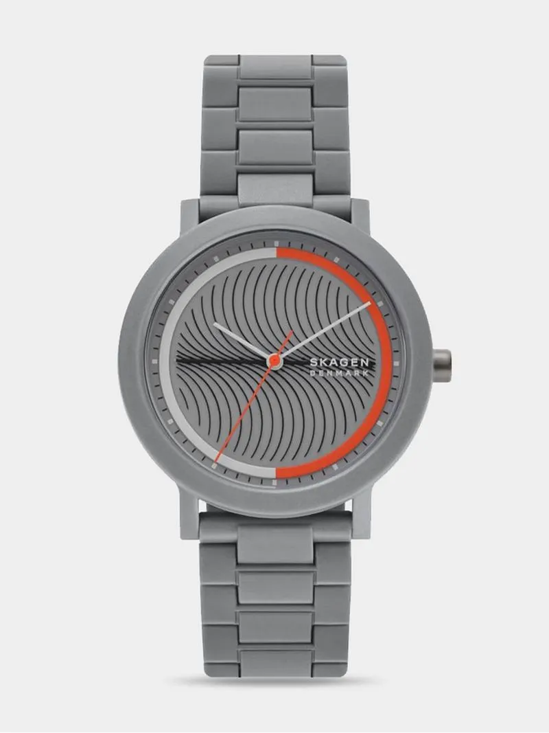 Skagen Men's Aaren Ocean Grey Tide Ocean Material Bracelet Watch