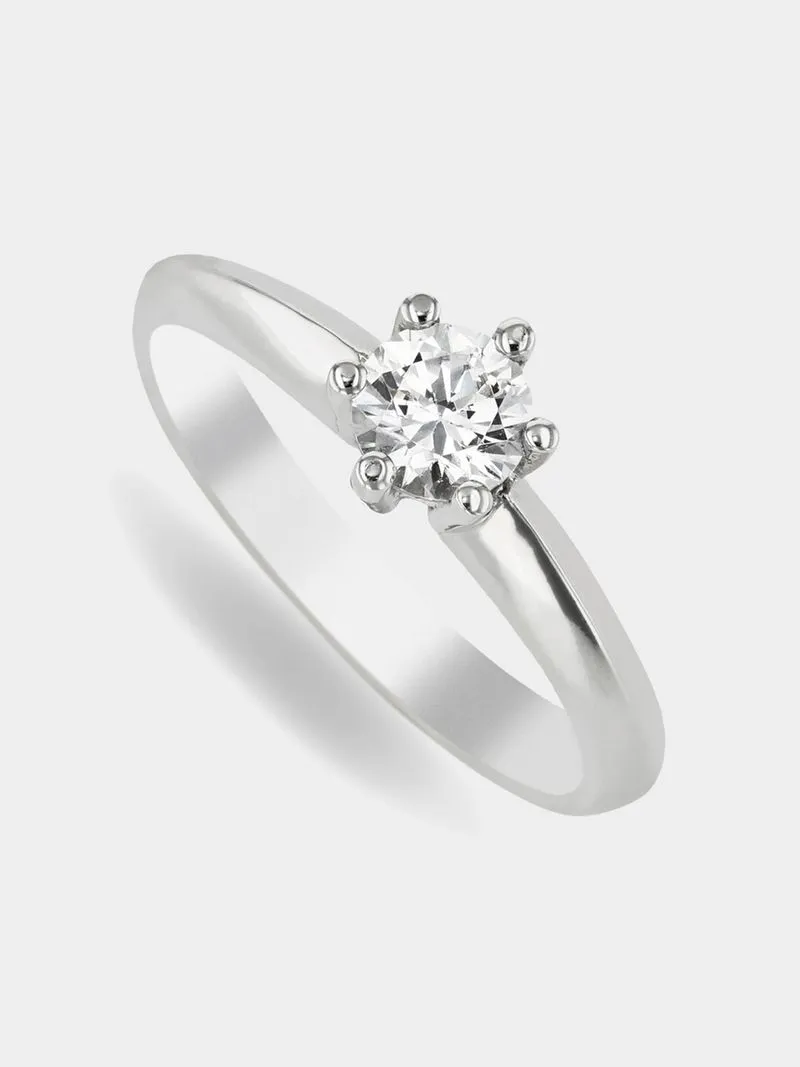 White Gold 0.50ct Diamond Solitaire Ring