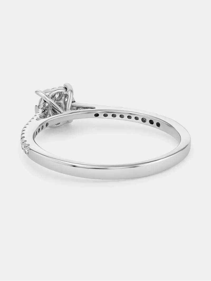 White Gold 0.25ct Diamond Women’s Illusion Solitaire Ring