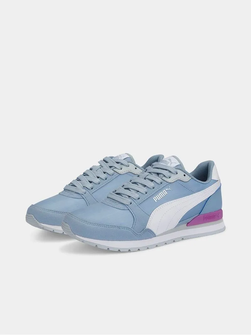 Womens Puma ST Running White/Blue/Silver Sneakers