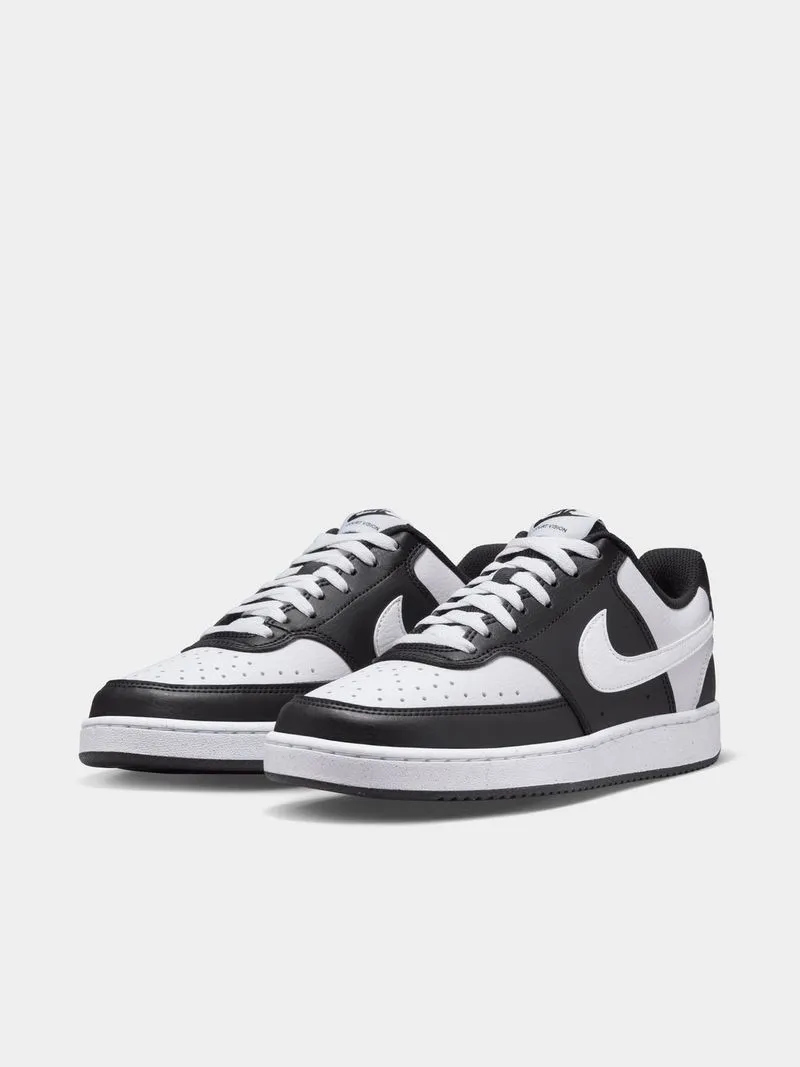 Womens Nike Court Vision Next Nature Black/White Low Sneakers