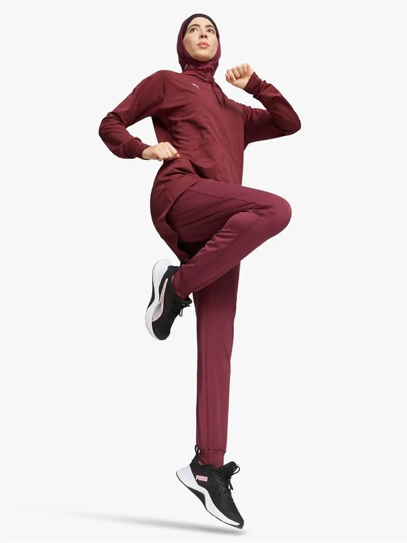 Womens Puma Modest Activewear Burgundy Jogger