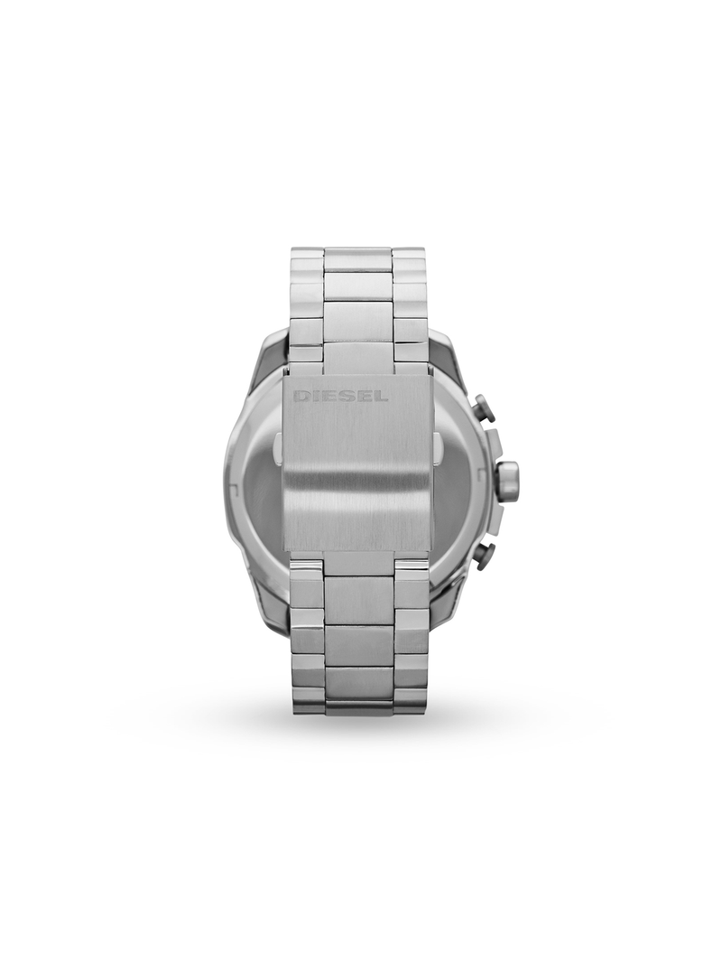 Diesel Men's Mega Chief Black Dial & Silver Tone Chronograph Watch