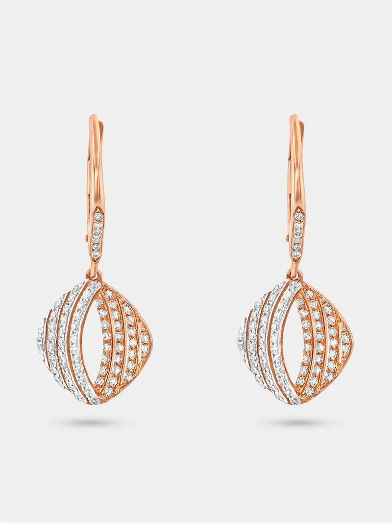 Rose Gold 0.53ct Diamond Women’s Fancy Drop Earrings
