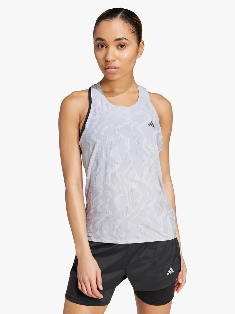 Womens adidas Ultimate Airchill Engineered Grey Tank