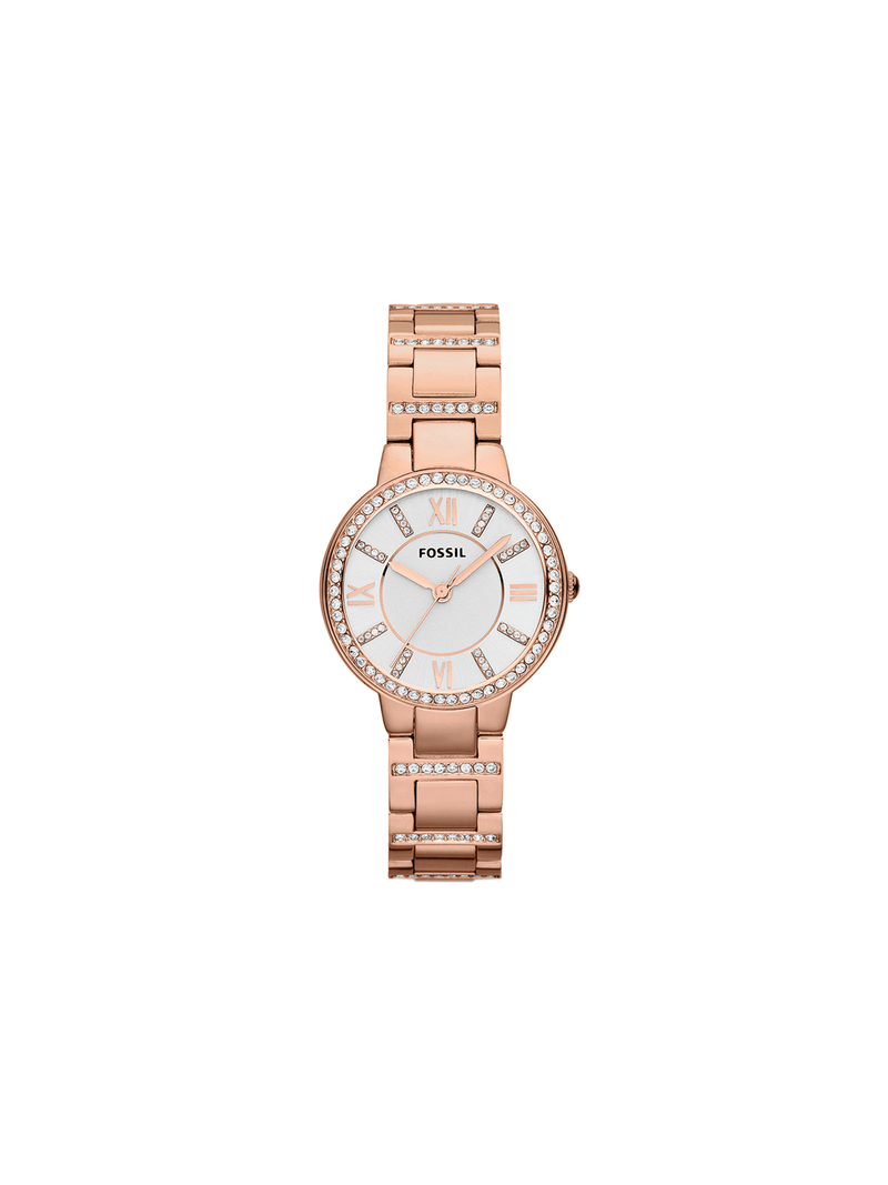 Fossil Ladies Virginia Rose Tone Stainless Steel Watch