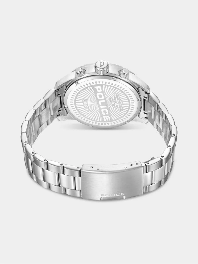Police Neist Stainless Steel Translucent & Green Dial Bracelet Watch