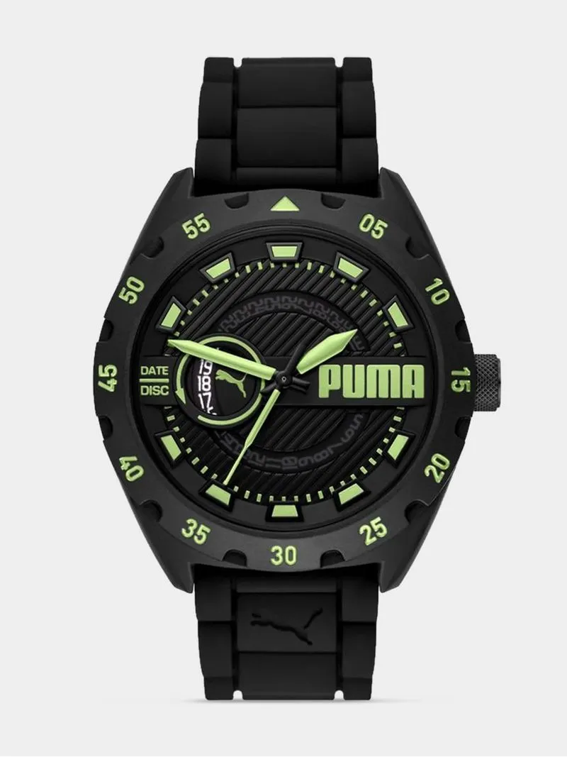Puma Men's Puma Street Black Dial Silicone Watch