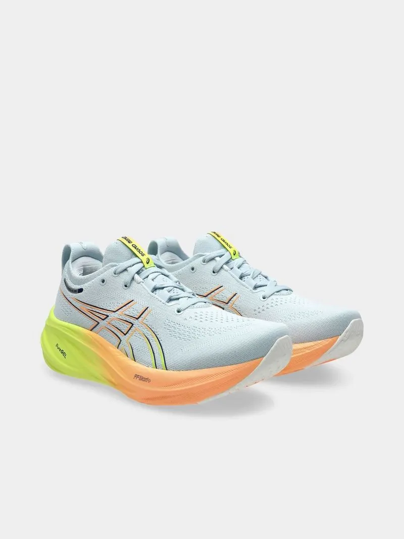 Womens Asics Gel-Nimbus 26 Paris Cool Grey/Yellow Running Shoes