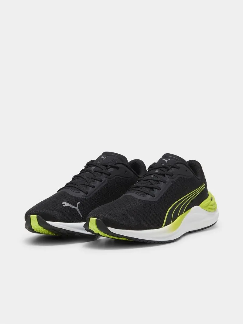 Mens Puma Electrify Nitro 3 Black/Lime Running Shoes