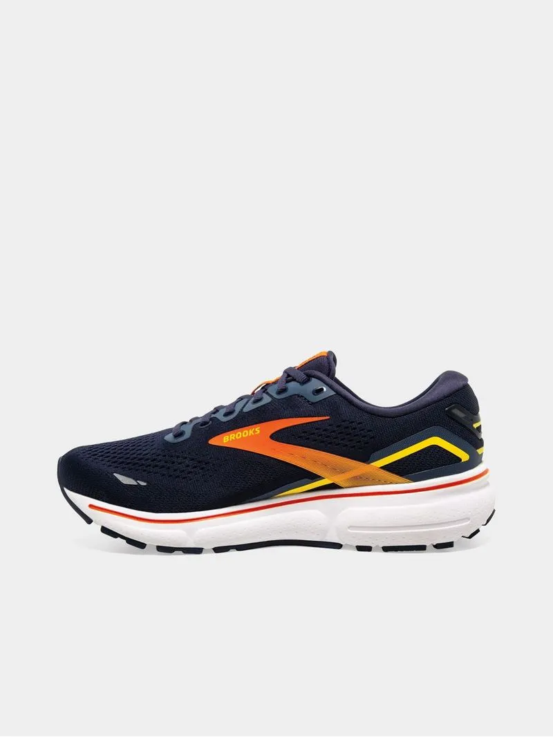 Mens Brooks Ghost 15 Navy/Red/Yellow Running Shoes