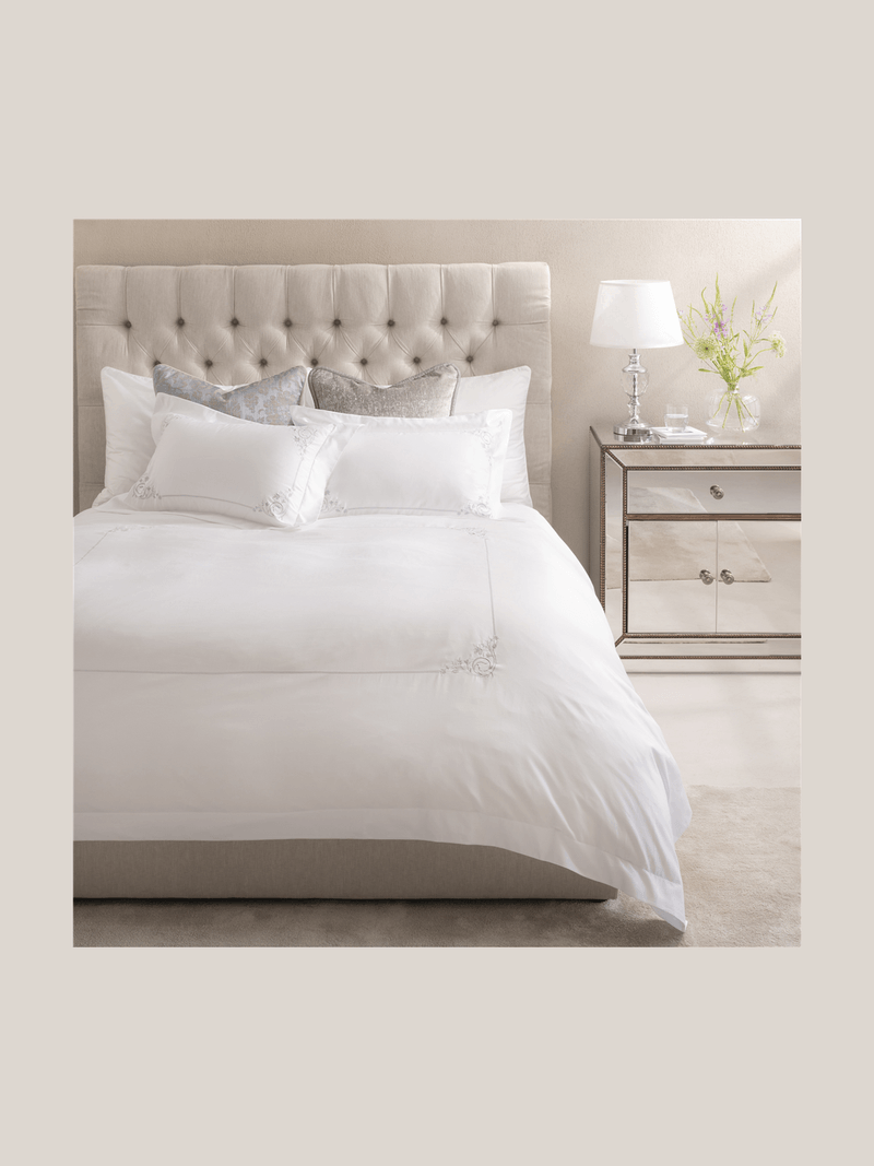 Grace Manon 600 Thread Count Duvet Cover Set Silver