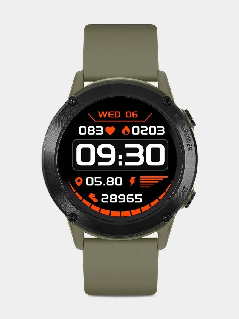 Reflex Active Series 18 Black & Green Silicone Smartwatch