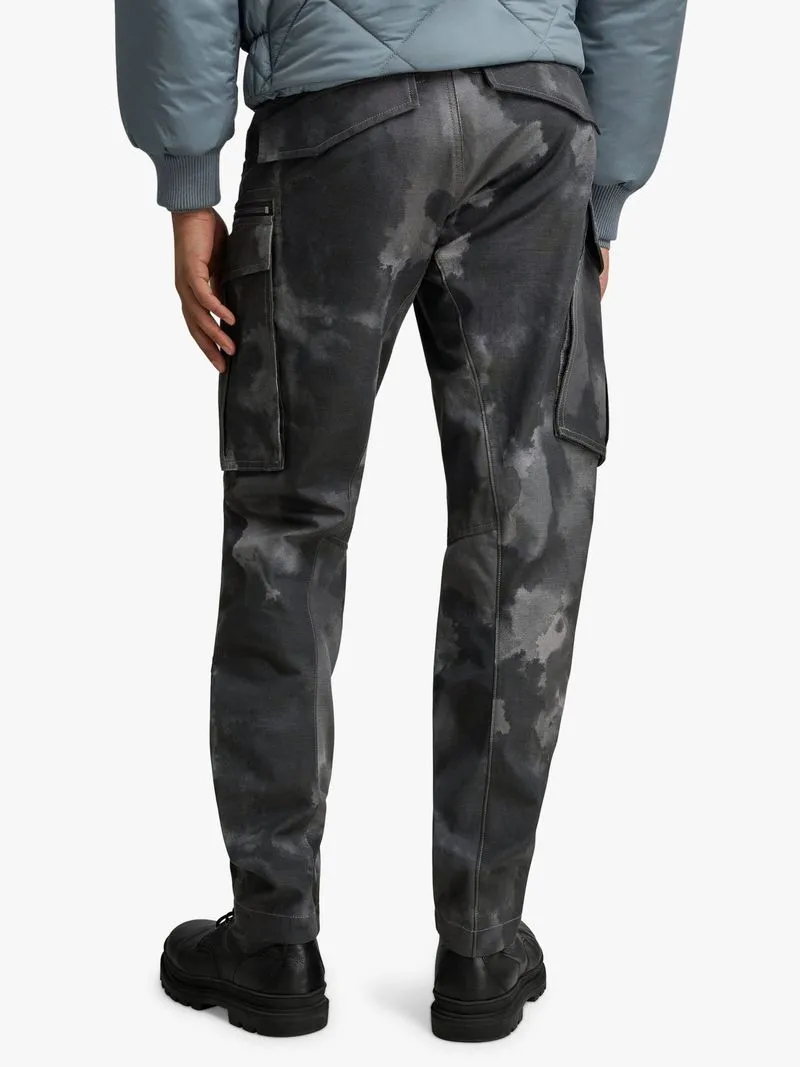 G-Star Men's Rovic Zip 3D Regular Tapered Utility Black Camo Pants
