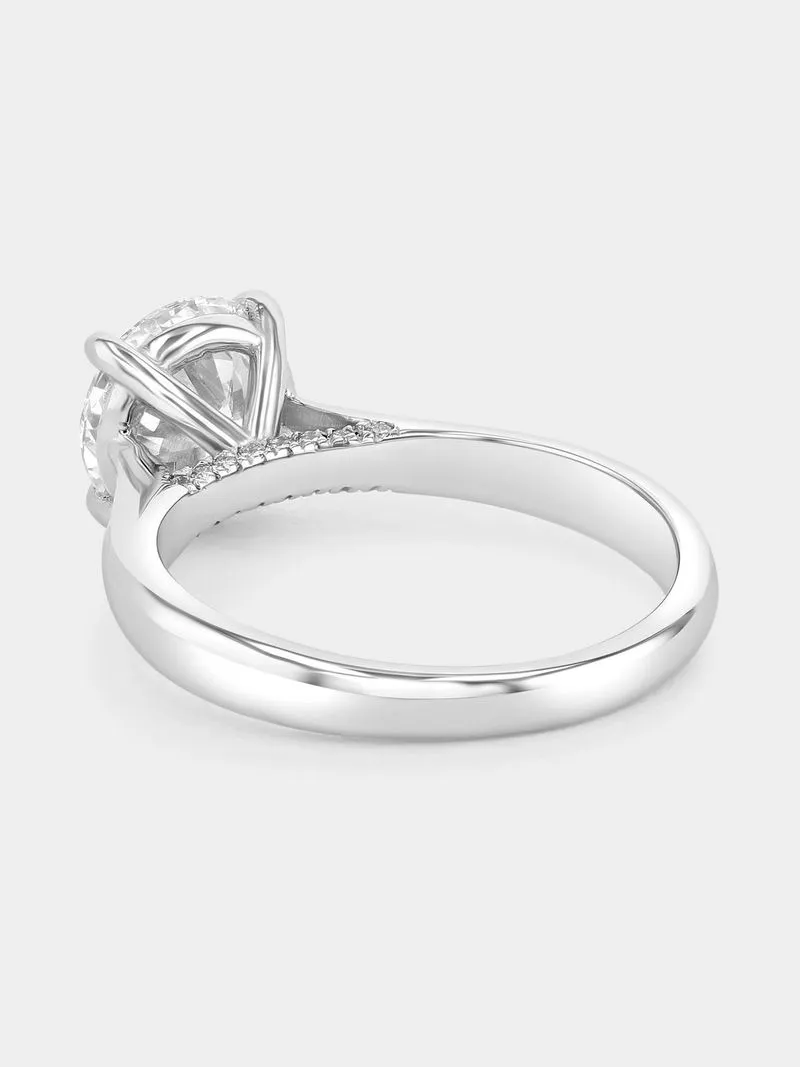 White Gold 2ct Lab Grown Diamond Solitaire Ring