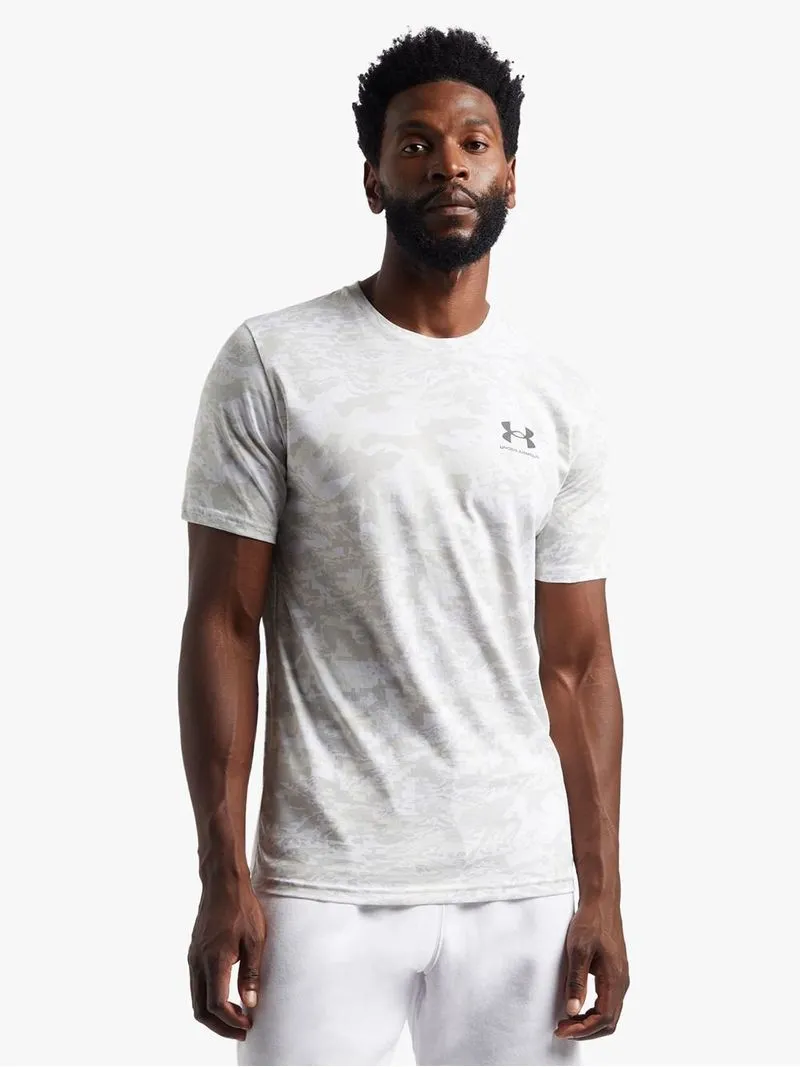 Mens Under Armour White All Over Print Camo T-shirt