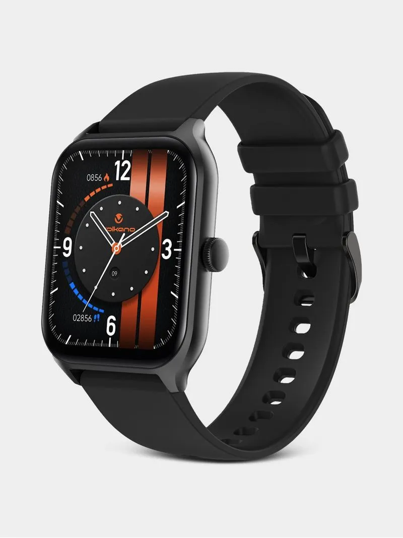 Volkano Fit Life Series Black Plated Silicone Smart Watch