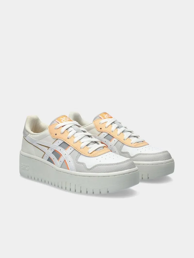 Women's Asics Japan S Platform Cream/White Sneaker