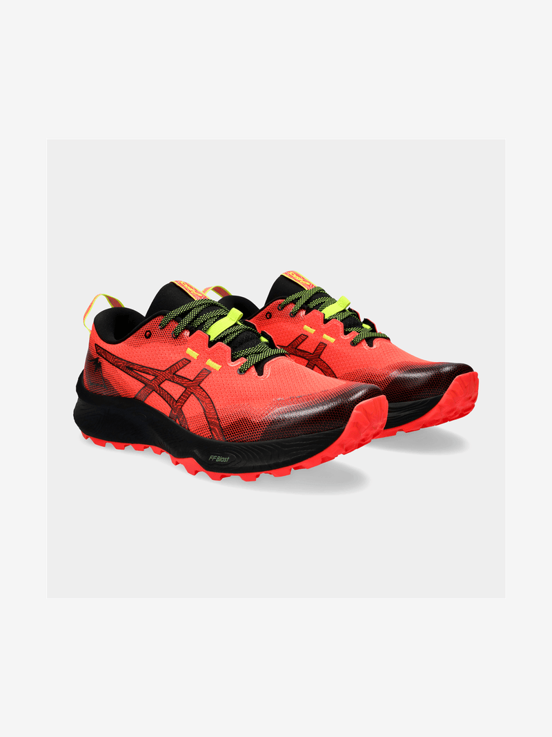Mens Asics Gel-Trabuco 12 Sunrise Red/Gunmetal Trail Running Shoes