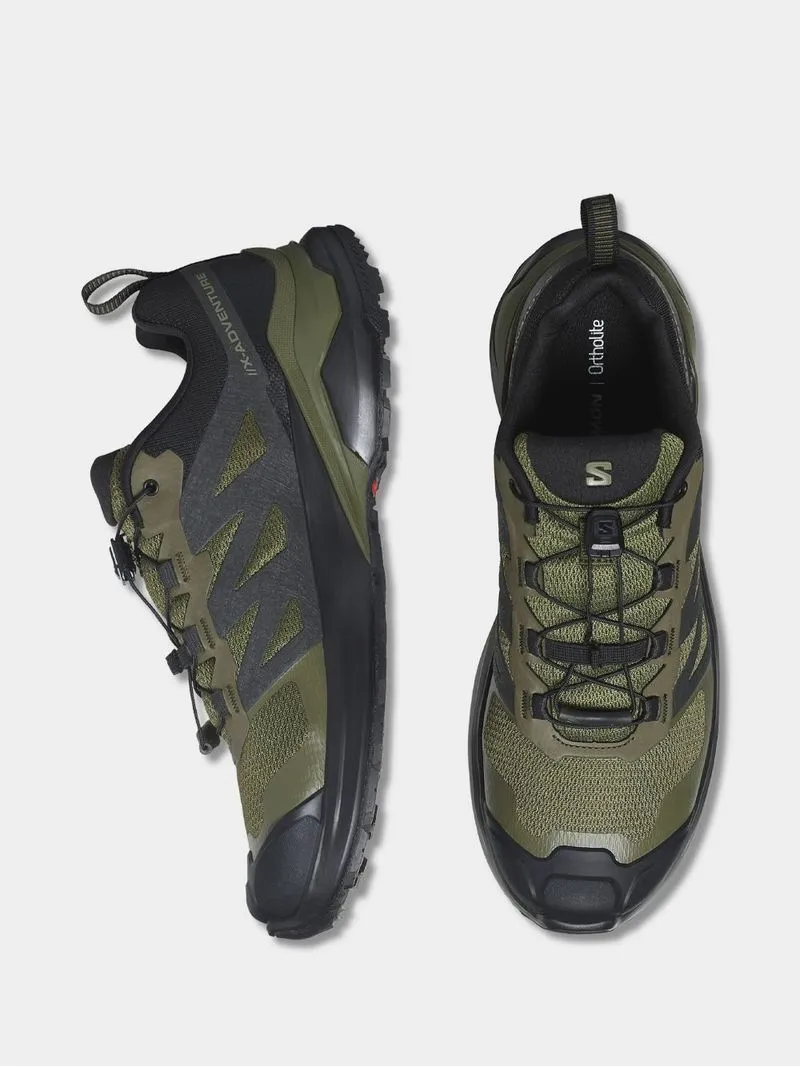 Mens Salomon X-Adventure Olive/Black Trail Running Shoes