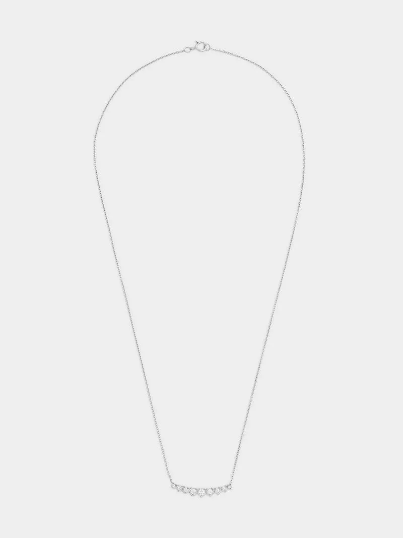 White Gold 0.25ct Diamond Gradient Necklet