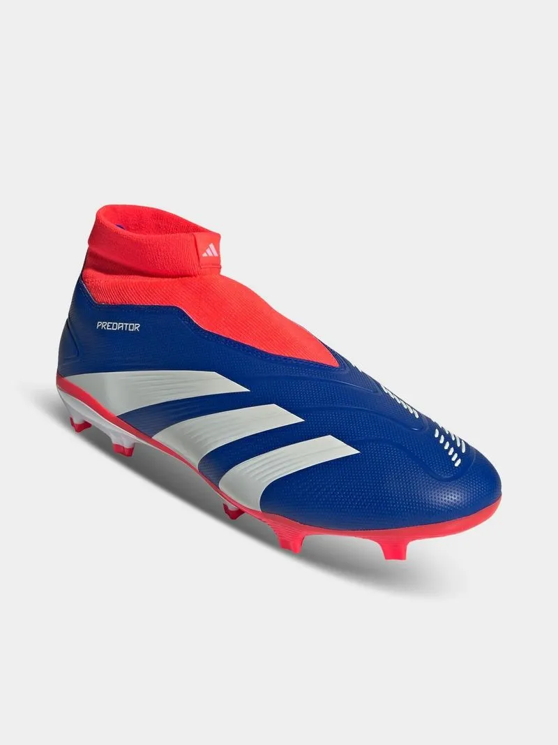 Mens adidas Predator League Laceless FG Blue/Red Boots