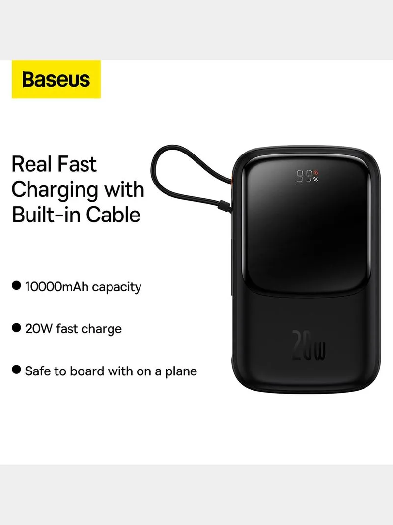 Baseus Qpow Pro Digital Display Fast Charge Power Bank 10000mAh 20W iOS