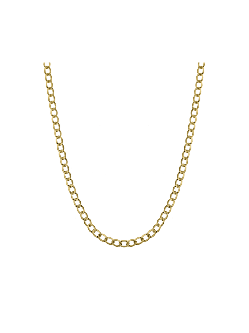 Yellow Gold & Sterling Silver bonded together Curb Link Chain