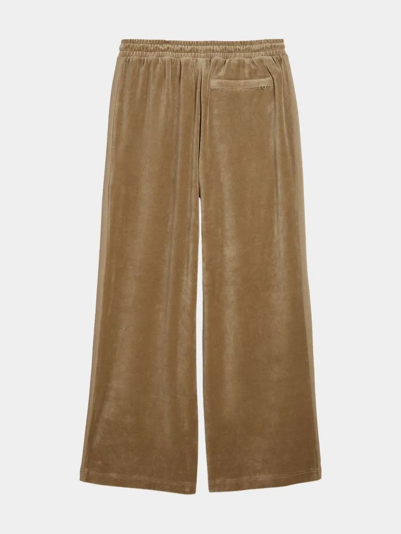 Puma Men's T7 Oversized Velour Oak Track Pants